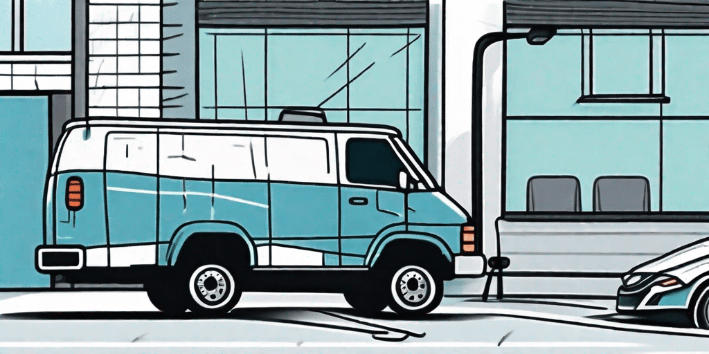 A mobile repair van parked near a car with a cracked windshield in the city of tomball